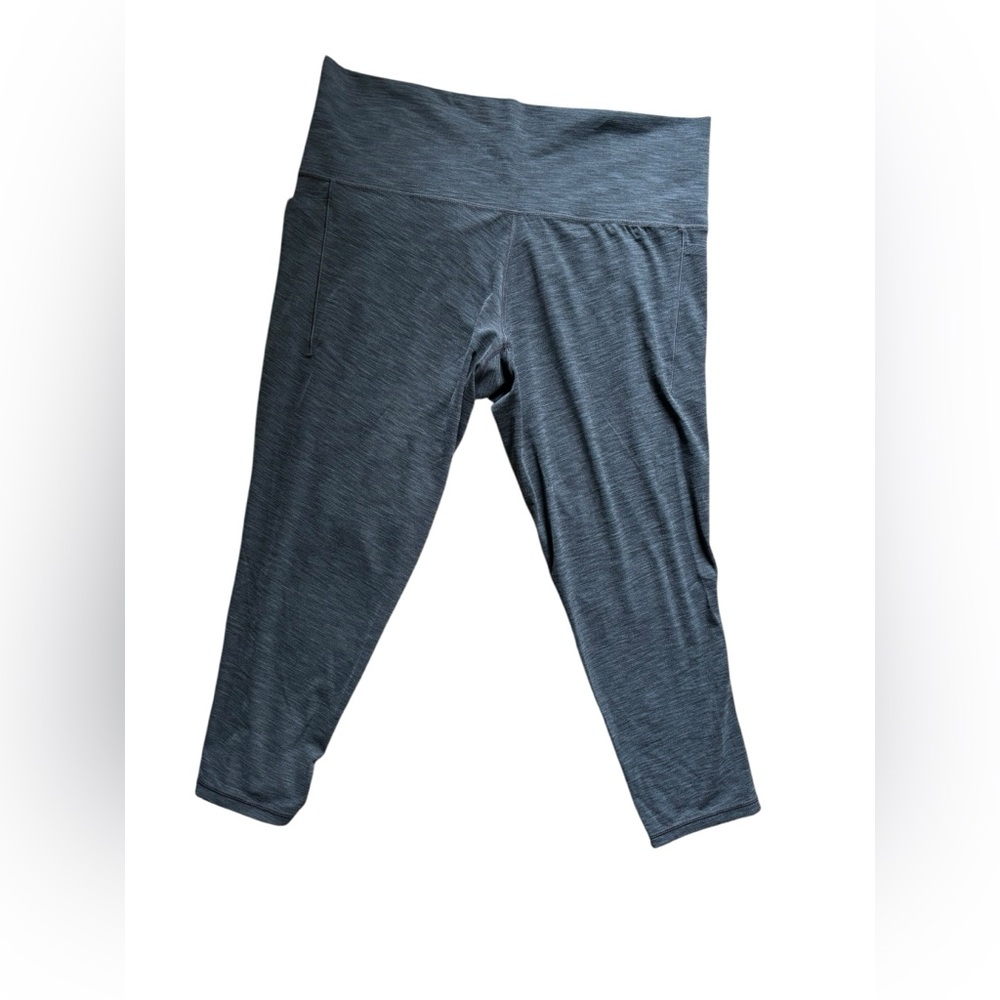 Athleta Salutation Stash High Rise 7/8 Legging Sz 2X Heather Gray Hip Pockets - Picture 5 of 9